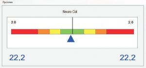 Pantalla Neuro-Cal del software ADG